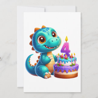 Dino 4. Geburtstag Einladung