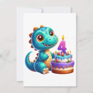 Dino 4. Geburtstag Einladung