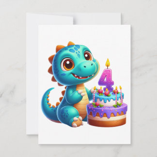 Dino 4. Geburtstag Einladung