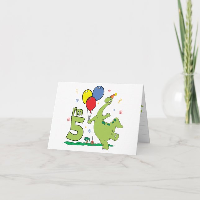 Dino 5e anniversaire Invitation (Devant)