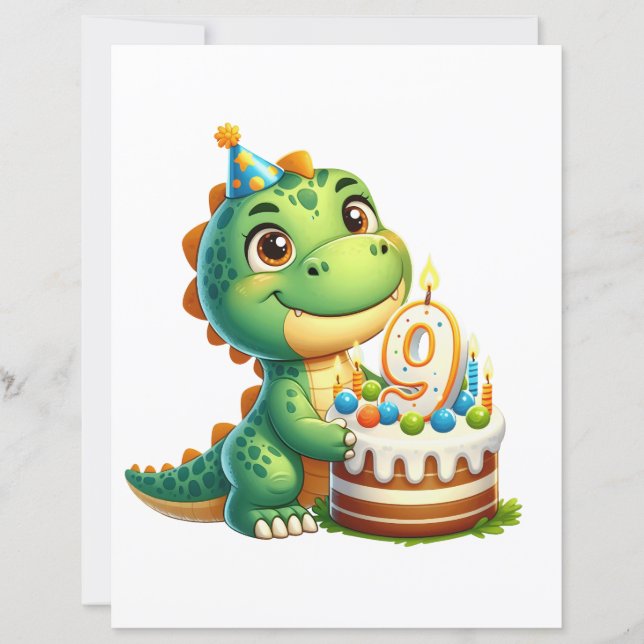 Dino 9. Geburtstag (Vorderseite)