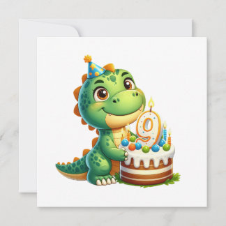 Dino 9. Geburtstag Einladung