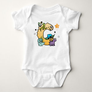 Dino Alphabet für Babys mit Namen Ausgehend von C Baby Strampler