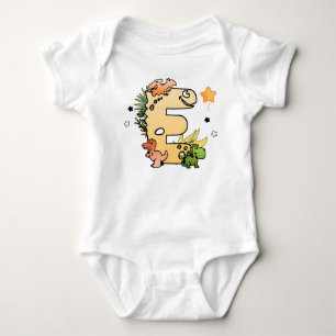 Dino-Alphabet für Babys mit Namen, die mit E begin Baby Strampler