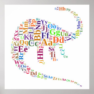 Dino-Alphabet Poster