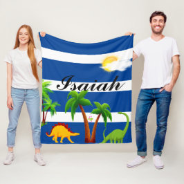 Dino am Strand Fleecedecke