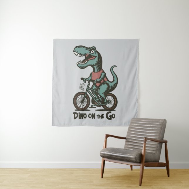Dino auf Achse Wandteppich (Beispiel)