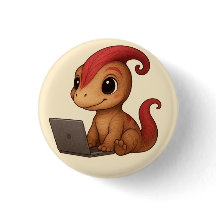 Dino-Aufkleberblatt – Dino Kammli am Laptop