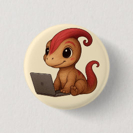 Dino-Aufkleberblatt – Dino Kammli am Laptop Button
