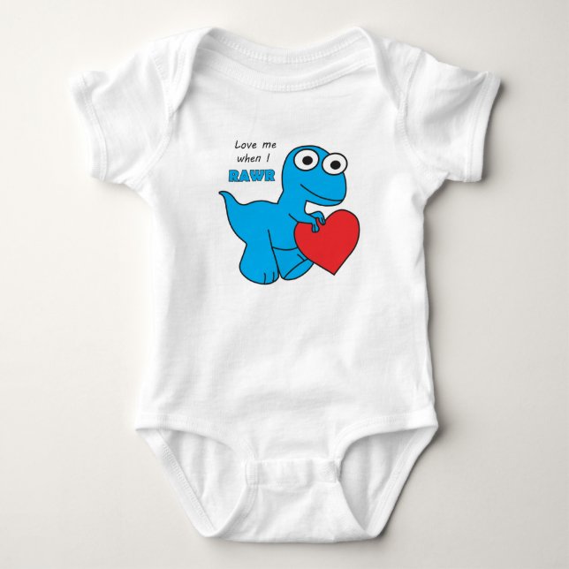 Dino Baby Jersey Bodysuit Strampler (Vorderseite)