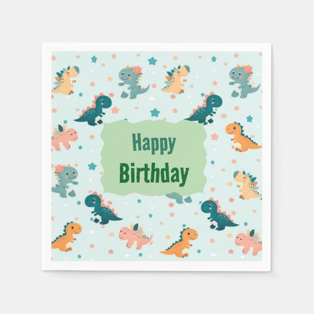 Dino Baby Napkins Serviette (Vorderseite)