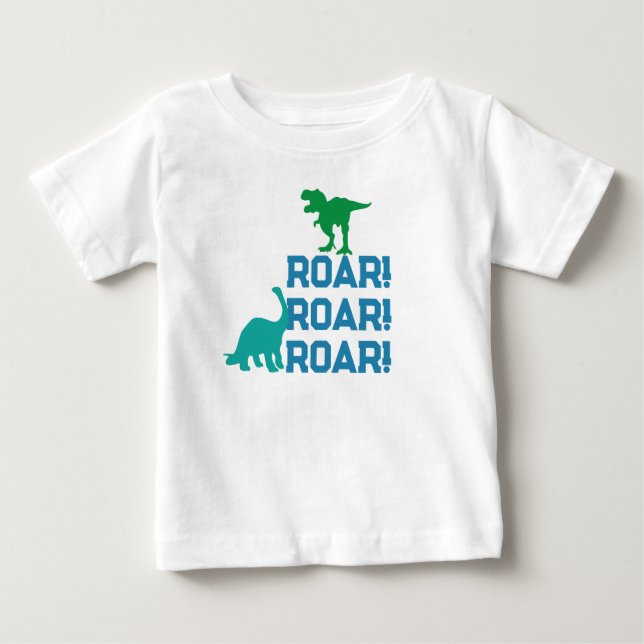 Dino Baby Shirt - Individuelle Name & Age T-Shirt (Vorderseite)