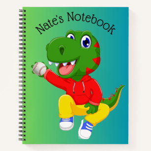 Dino Baseball Custom-Notebook Notizbuch