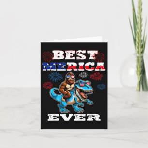 Dino Bigfoot 4. Juli 1776 Boys American Flag Karte
