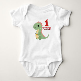 Dino Birthday 1 Heute Baby Strampler
