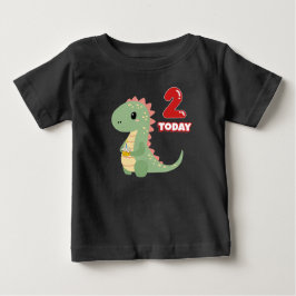 Dino Birthday 2 Heute Baby T-shirt