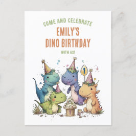 Dino Birthday Bash Postkarte