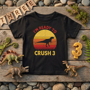 Dino Birthday Bereit zum 3. Shirt