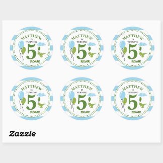 Dino Birthday Party Personalisiert Sticker