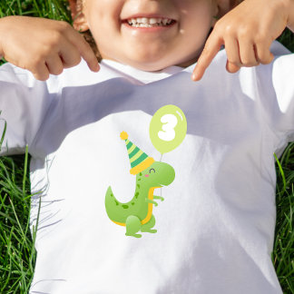 Dino Birthday Shirt für 3 Jahre