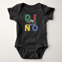 DINO - Black Baby Jersey Bodysuit