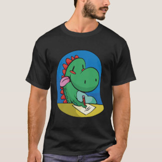 Dino Book Dinosaur Bookworm PaleontologeWrit T-Shirt