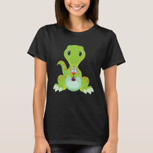 Dino Bubble Tea Lgbt Gay Pride Lgbt Flag T-Shirt