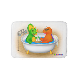 Dino-Buddies™ Badematte - lustige Fuß-Badewanne