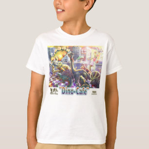 Dino-Café-Dinosauriermittagessen Linie T-Shirt
