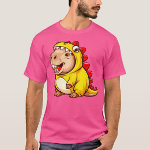 Dino Capybara Groovy Halloween Capybara Dinos T-Shirt
