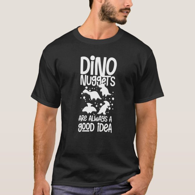 Dino Chicken Nugget Dinosaur Nugs Veggie 1 T-Shirt (Vorderseite)
