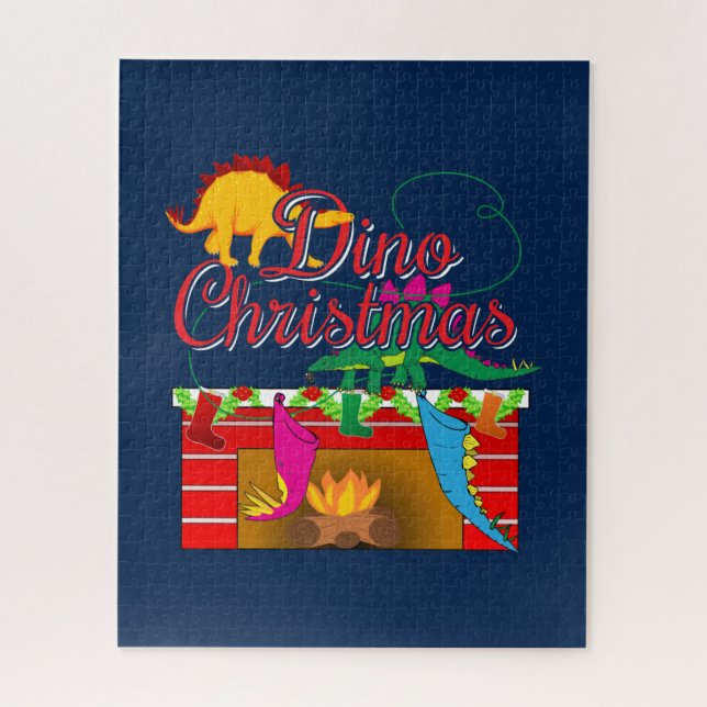 Dino Christmas - Dinosaurier-Strümpfe (Vertikal)