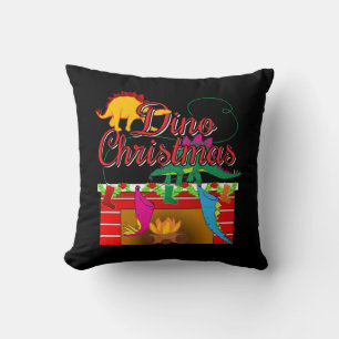 Dino Christmas - Dinosaurier-Strümpfe Kissen