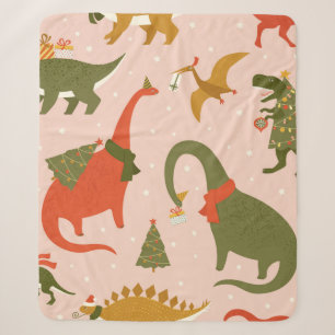 Dino Christmas Party Tree Rex. Dinosaur in Santa H Sherpadecke