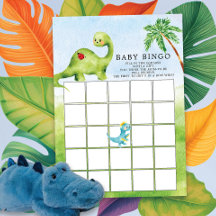 Dino Delight Baby Dusche Bingo Spiel