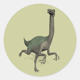 Dino Dinosaur Gallimimus Runder Aufkleber