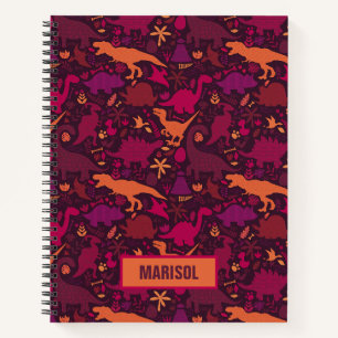 Dino Doodle Silhouetten Kinder Dinosaurier Notizbuch