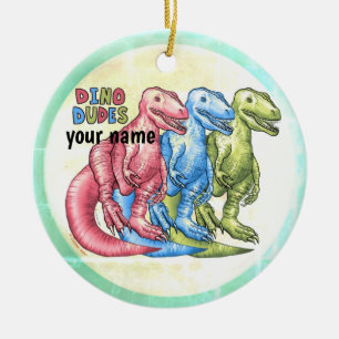 Dino Dudes Dinosaurier-Schmuck Keramik Ornament