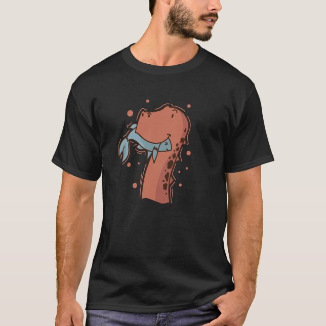 Dino eats a Fish Dinosaur Reptile T-Shirt (Vorderseite)