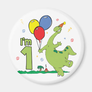 Dino Erster Geburtstag Magnet