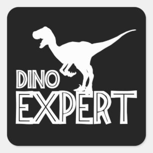 Dino Expert - Dinosaurier Lovers Quadratischer Aufkleber