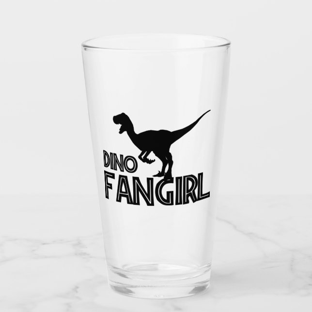 Dino Fangirl - Dinosaur Lover Glas (Vorderseite)