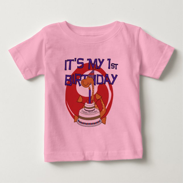 Dino First Birthday Tshirts und Geschenke (Vorderseite)