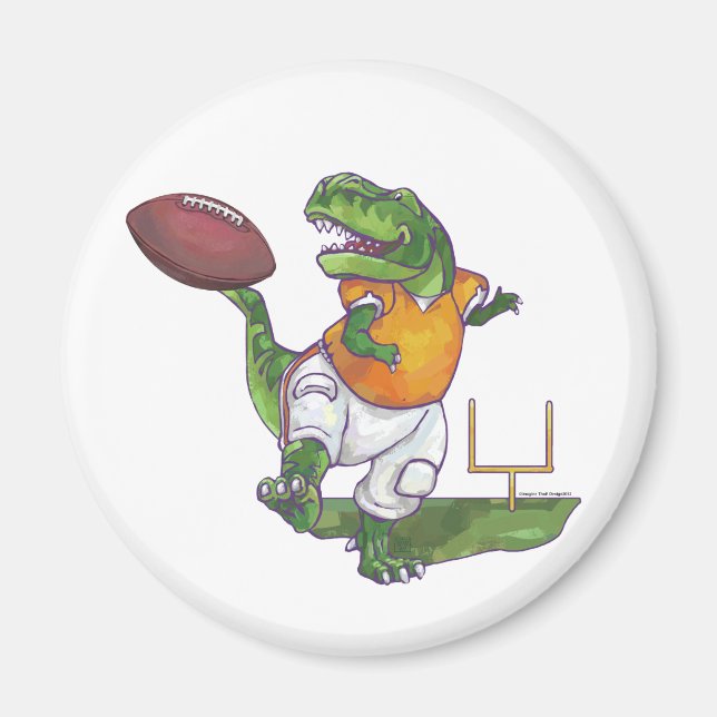 Dino Football Player Magnet (Vorne)