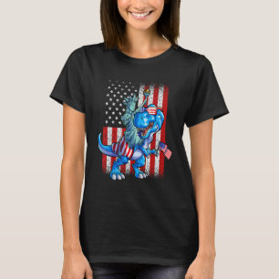 Dino Freiheitsstatue 4. Juli Shirt Boys Amer
