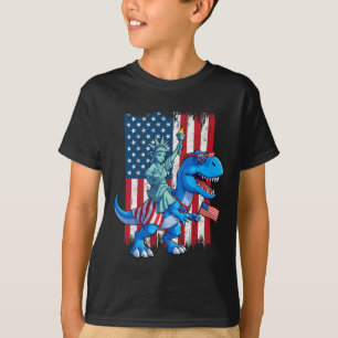 Dino Freiheitsstatue 4. Juli Trex American F T-Shirt