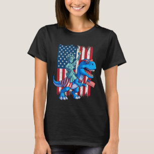Dino Freiheitsstatue 4. Juli Trex American F T-Shirt