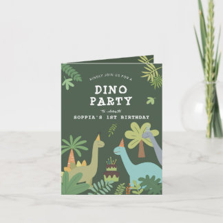 Dino Friends Birthday Einladung