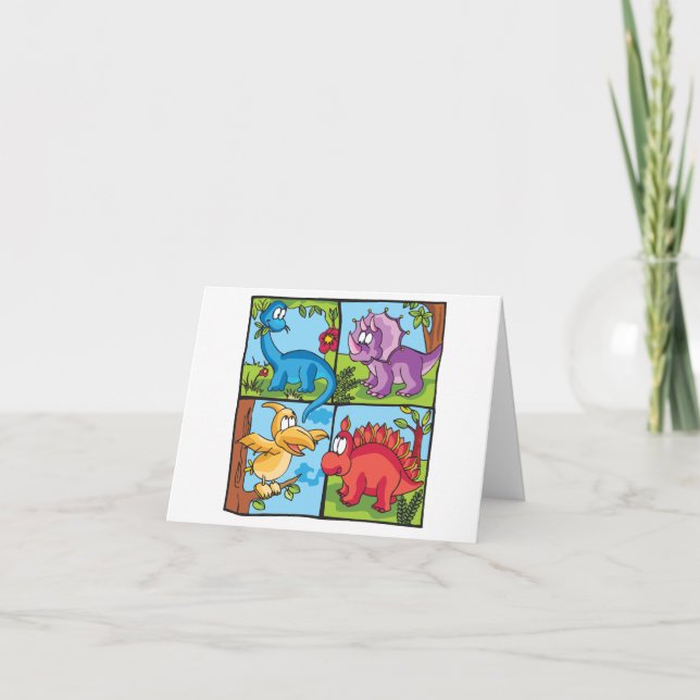 Dino Friends Blank Card Karte (Vorderseite)