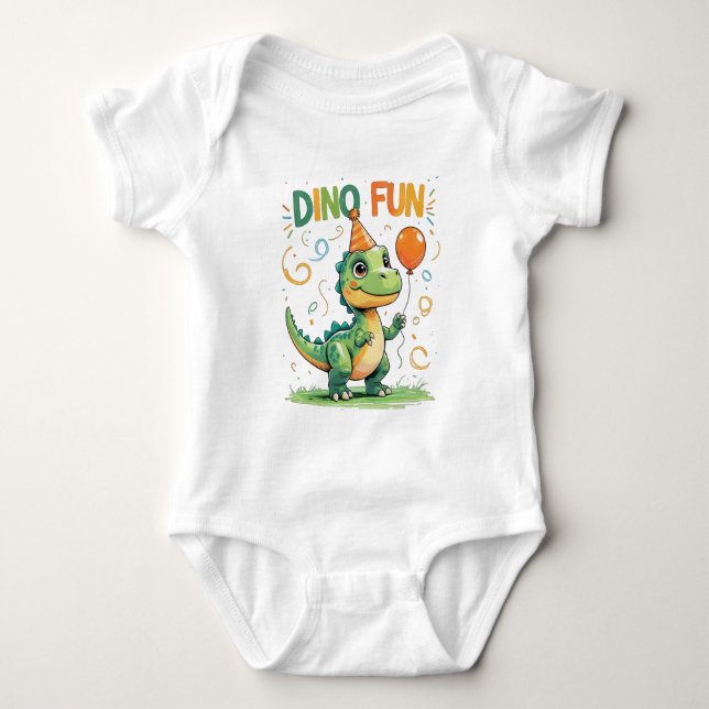 Dino Fun Baby Outfit Baby Strampler (Vorderseite)